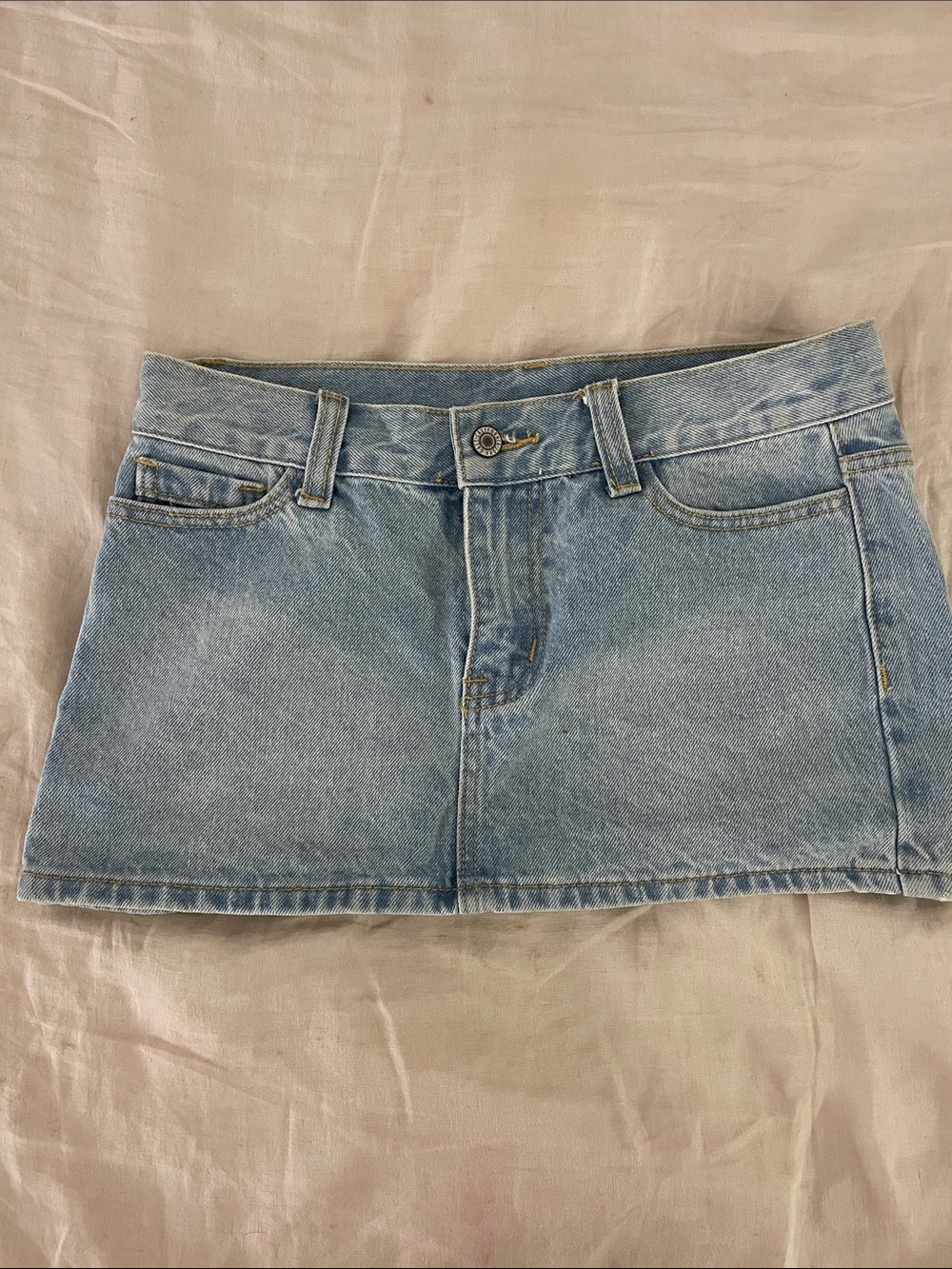 Brandy Melville Light Blue Denim Mini Skirt